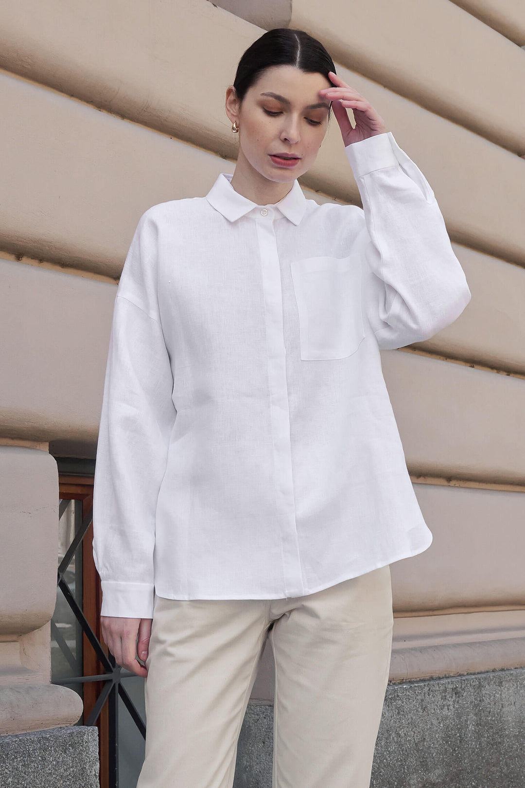 Linen pocket shirt