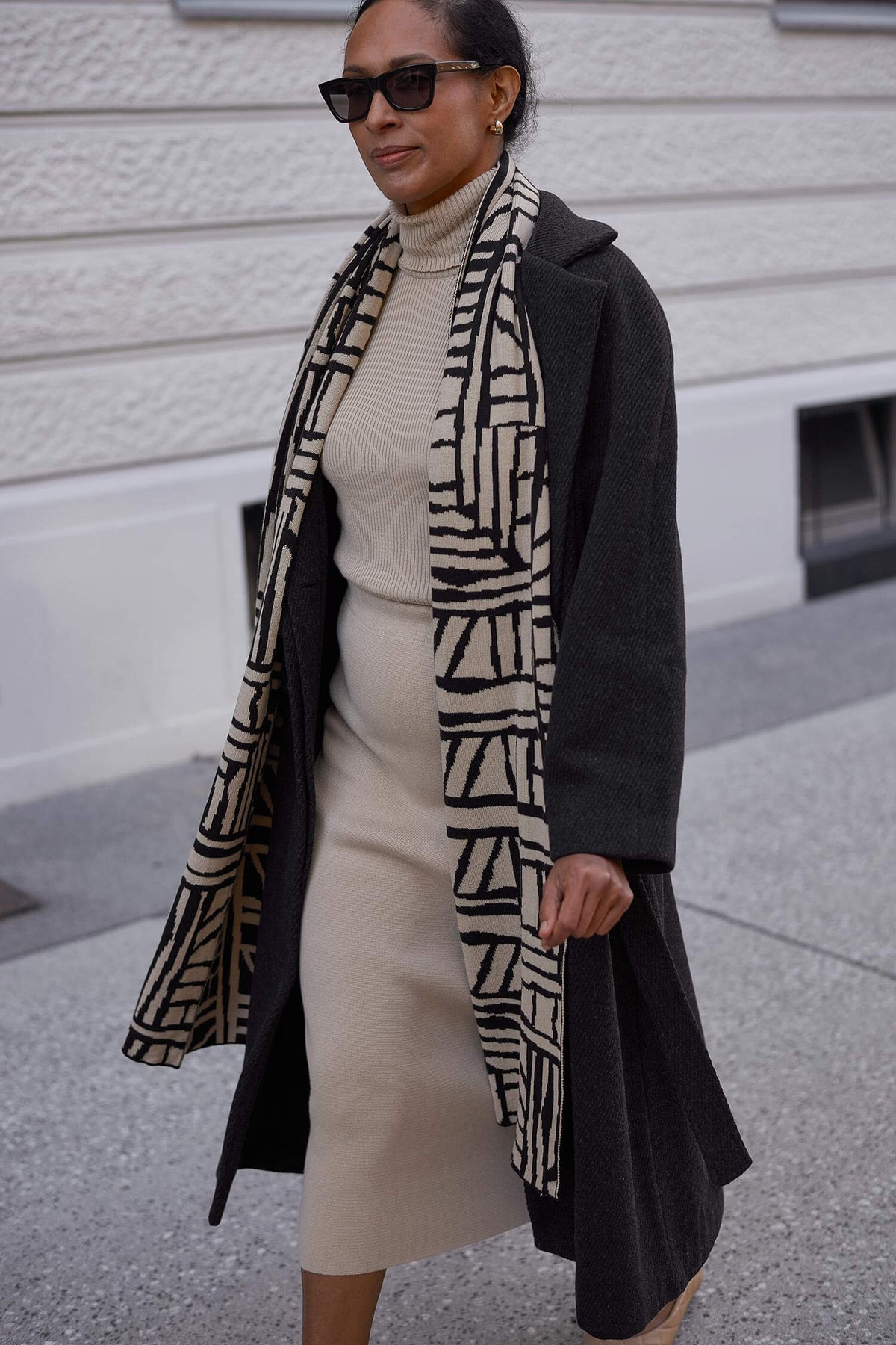 Knitted arty bricks scarf – Mila.Vert
