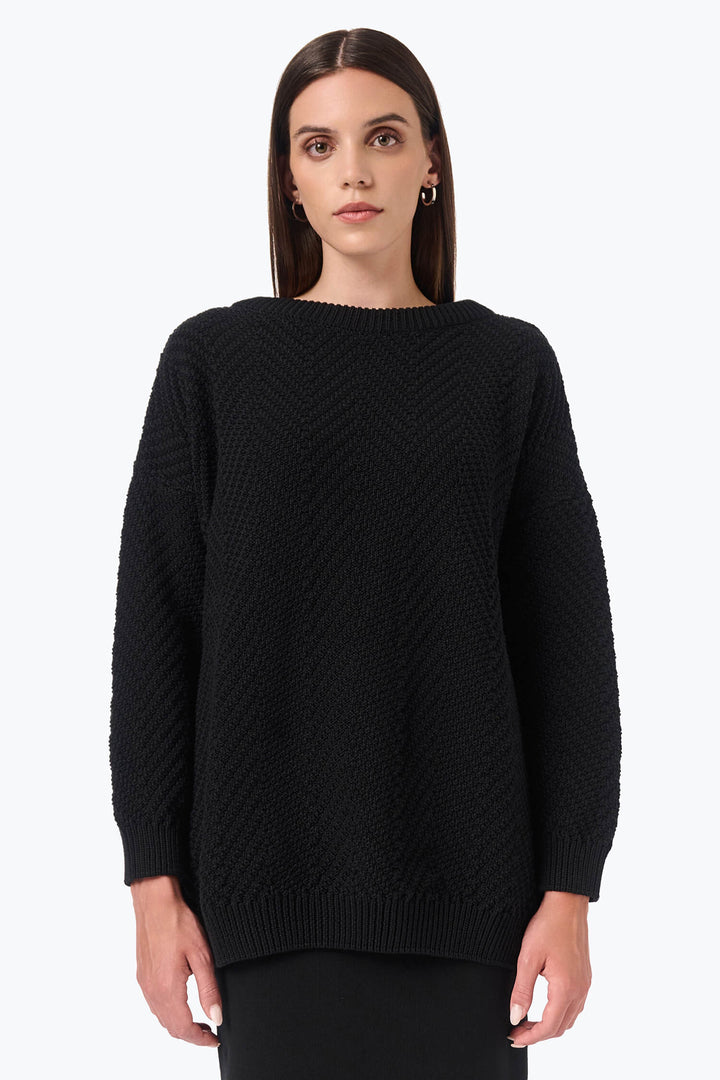 Knitted chevron sweater