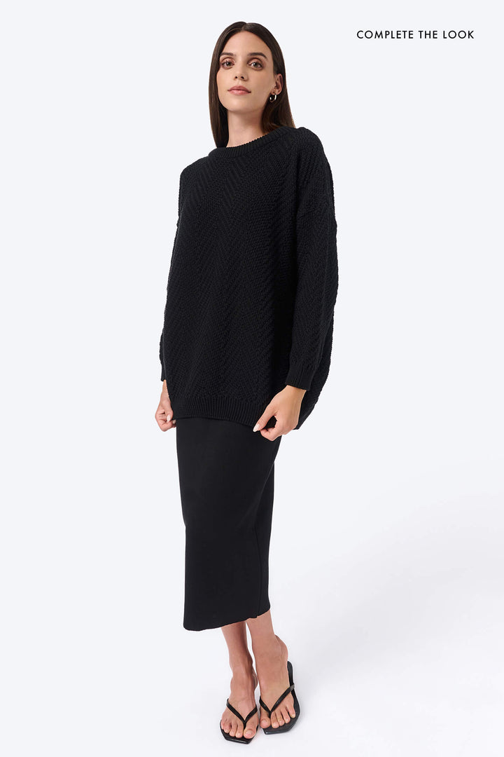 Knitted chevron sweater