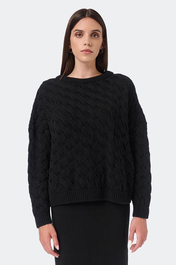 Knitted braid sweater