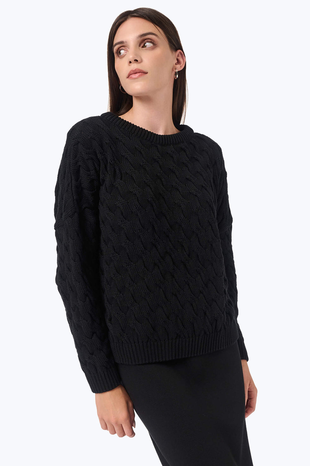 Knitted braid sweater