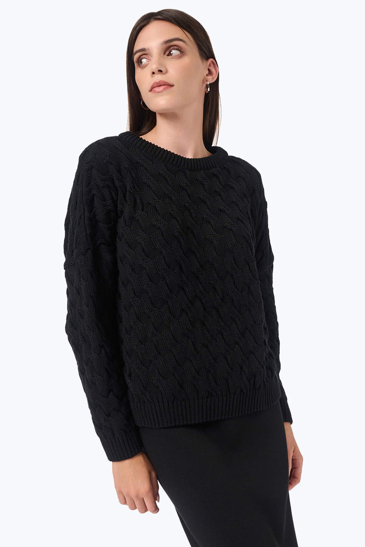 Knitted braid sweater