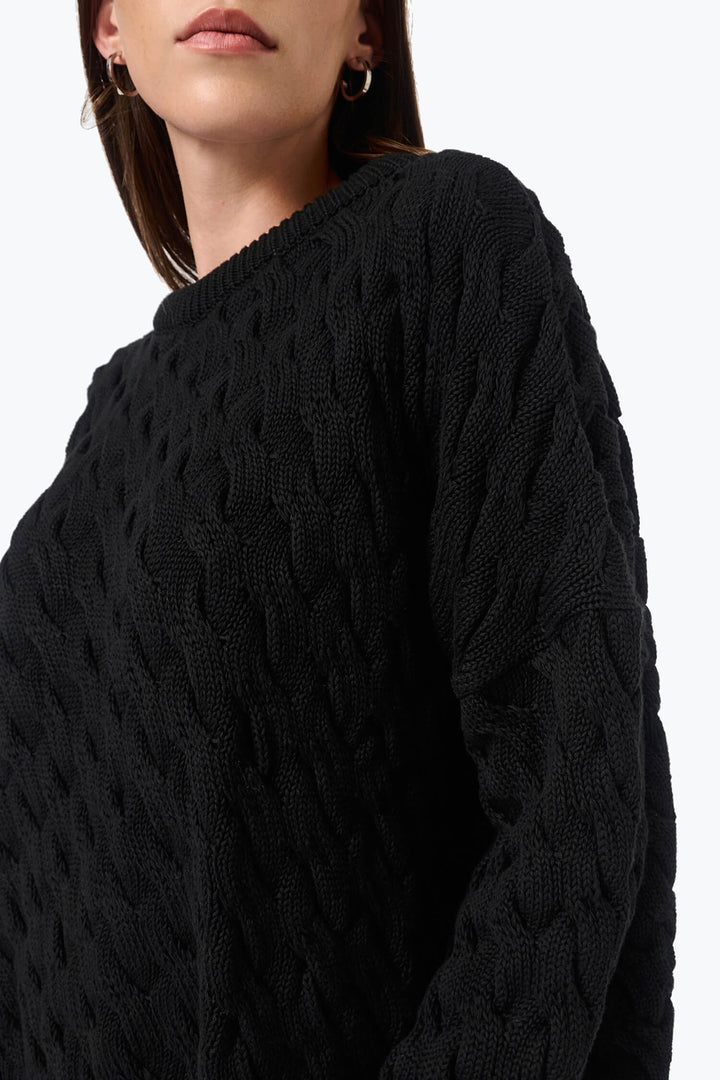 Knitted braid sweater