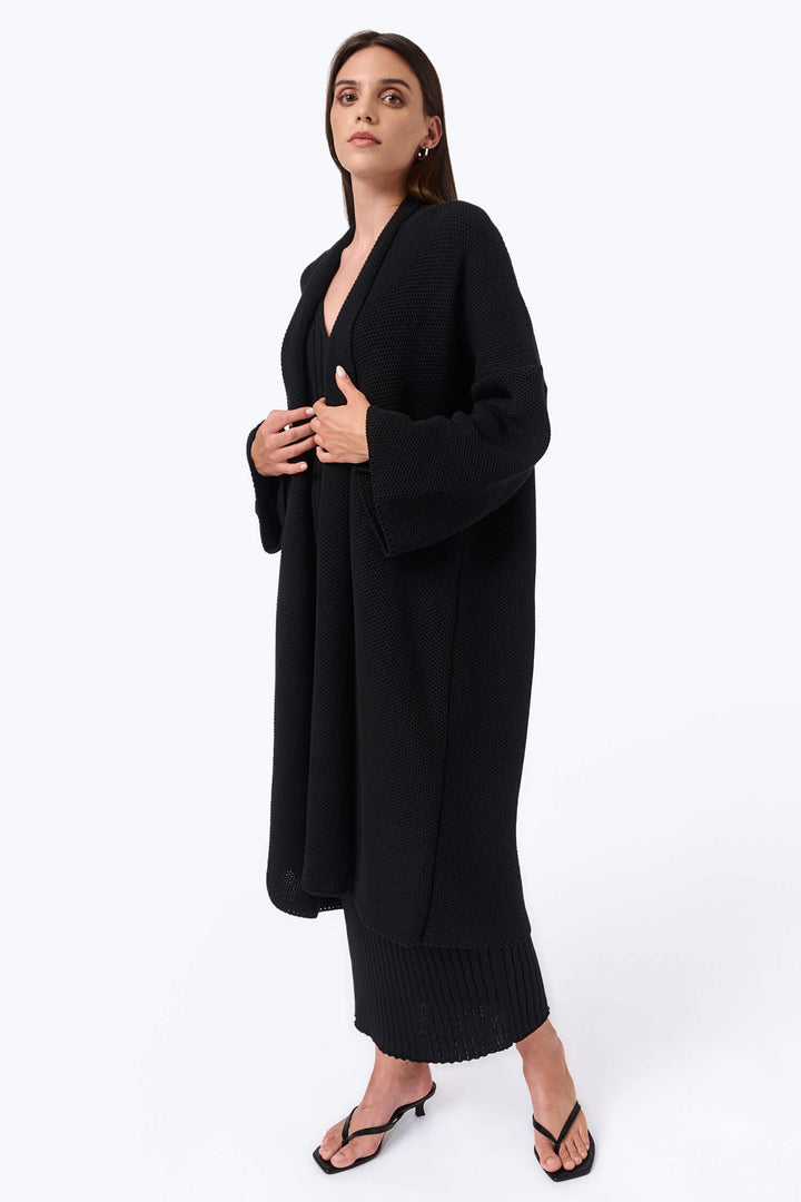 Gestrickter Pinpoint-Cardigan-Mantel