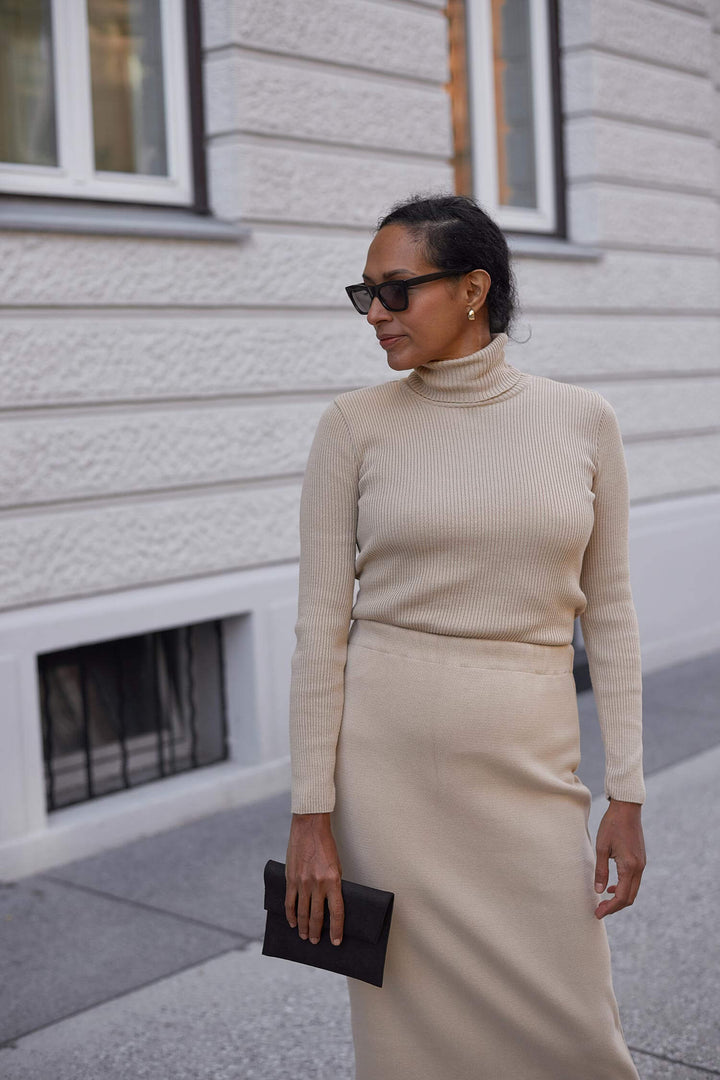 Knitted turtleneck pullover