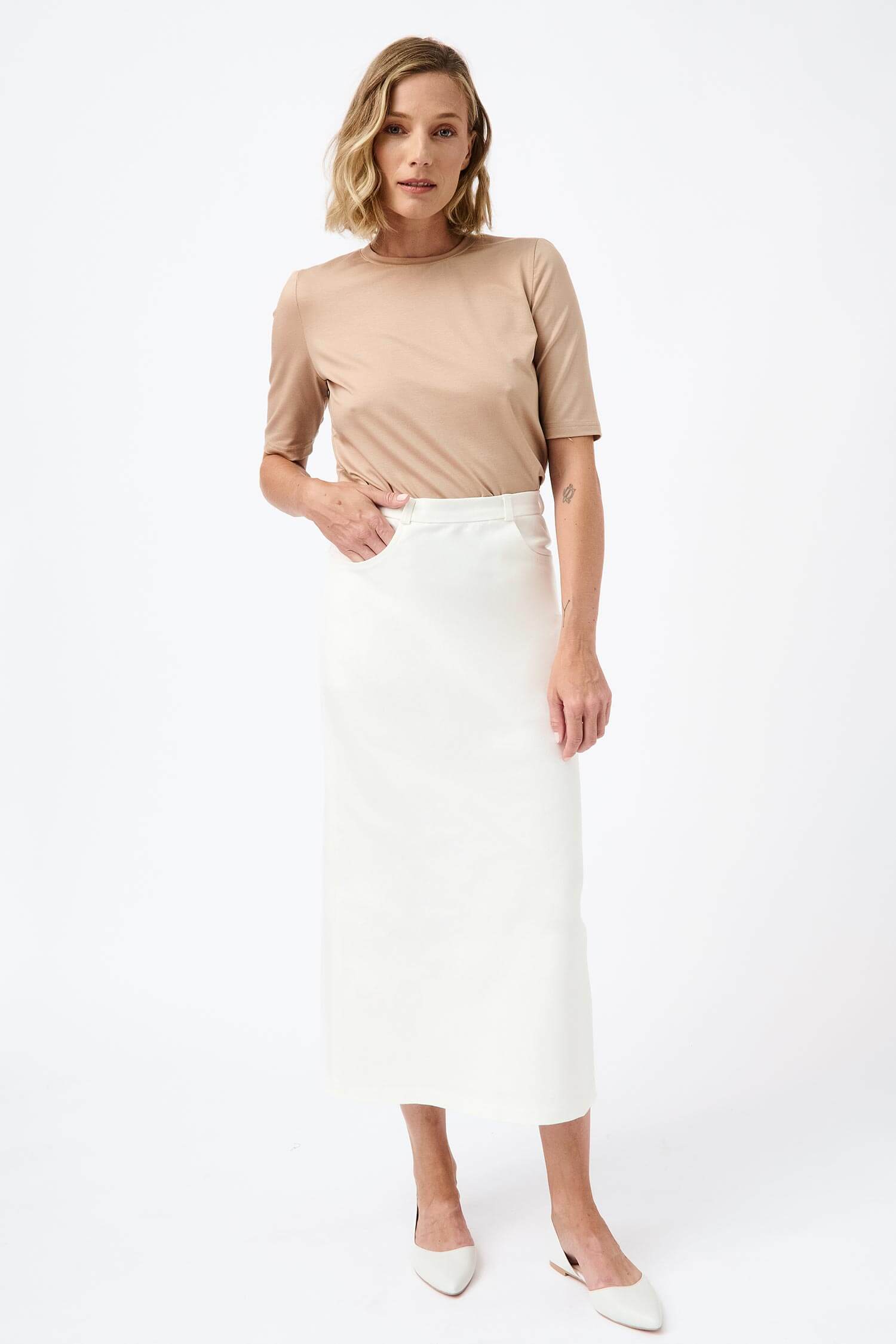Maxi denim skirt