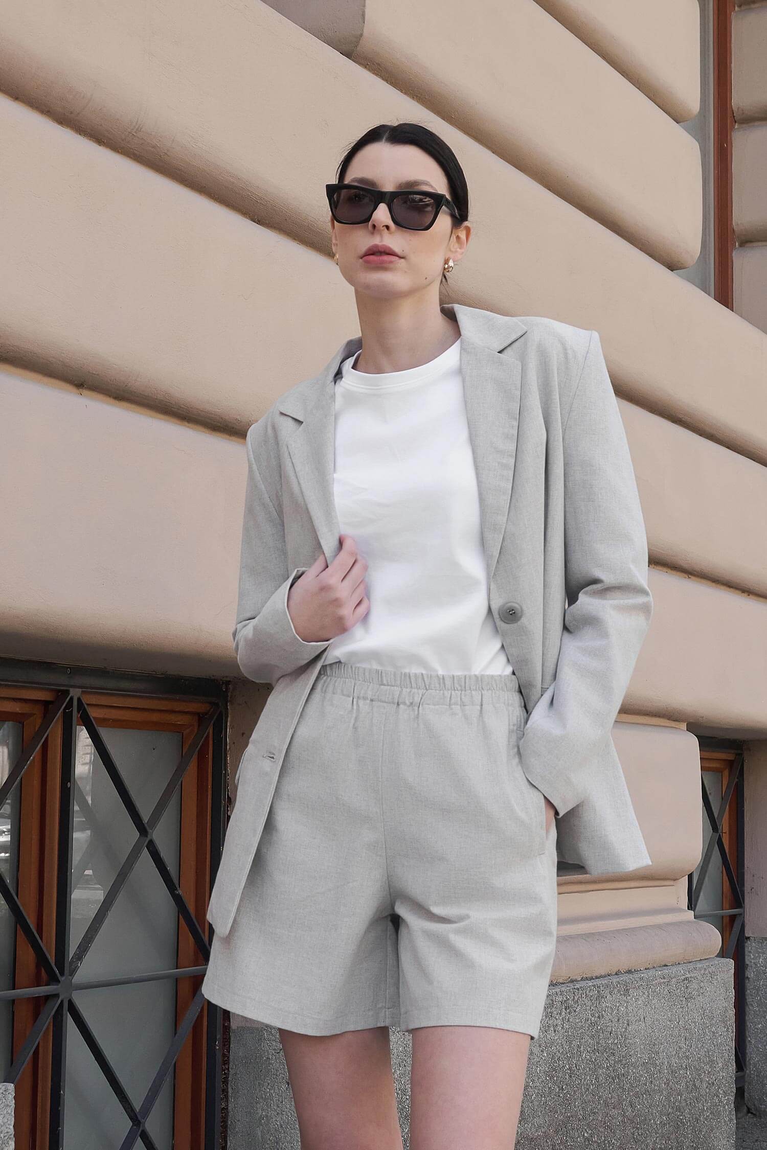 Tailored organic cotton blazer