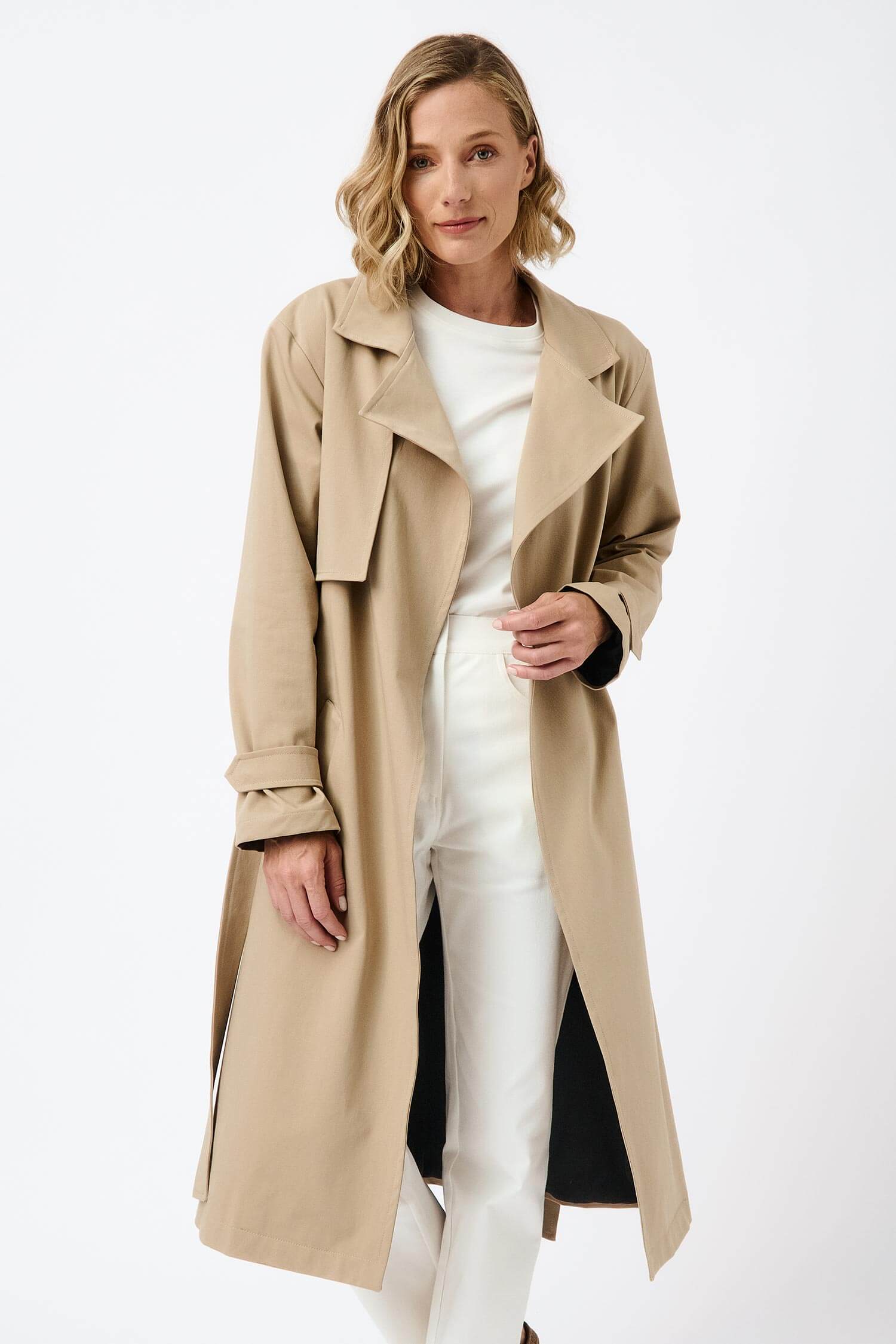 Water-resistant classic trench coat