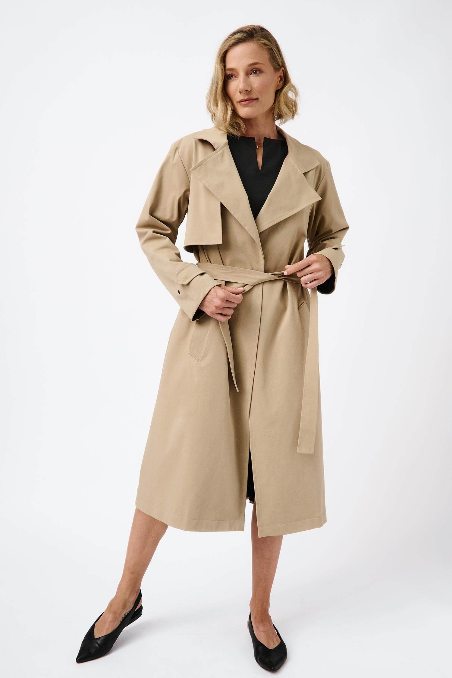 MINIMAL WIDE TRENCH COAT - アウター