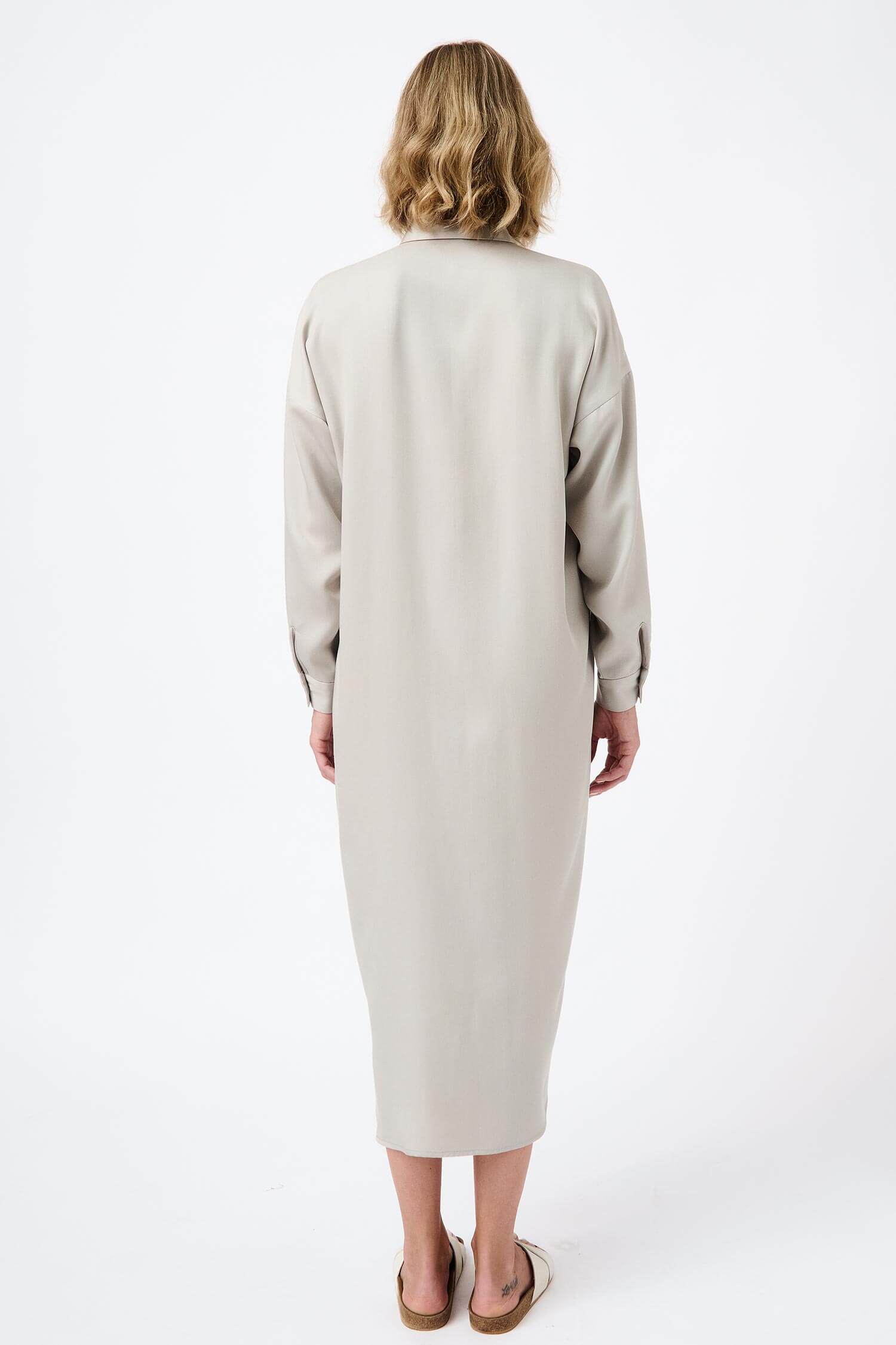 Tencel long shirt dress