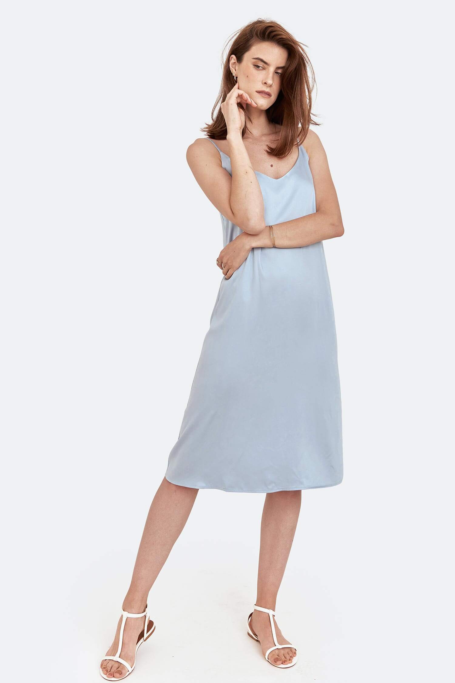 Tencel sateen slip dress