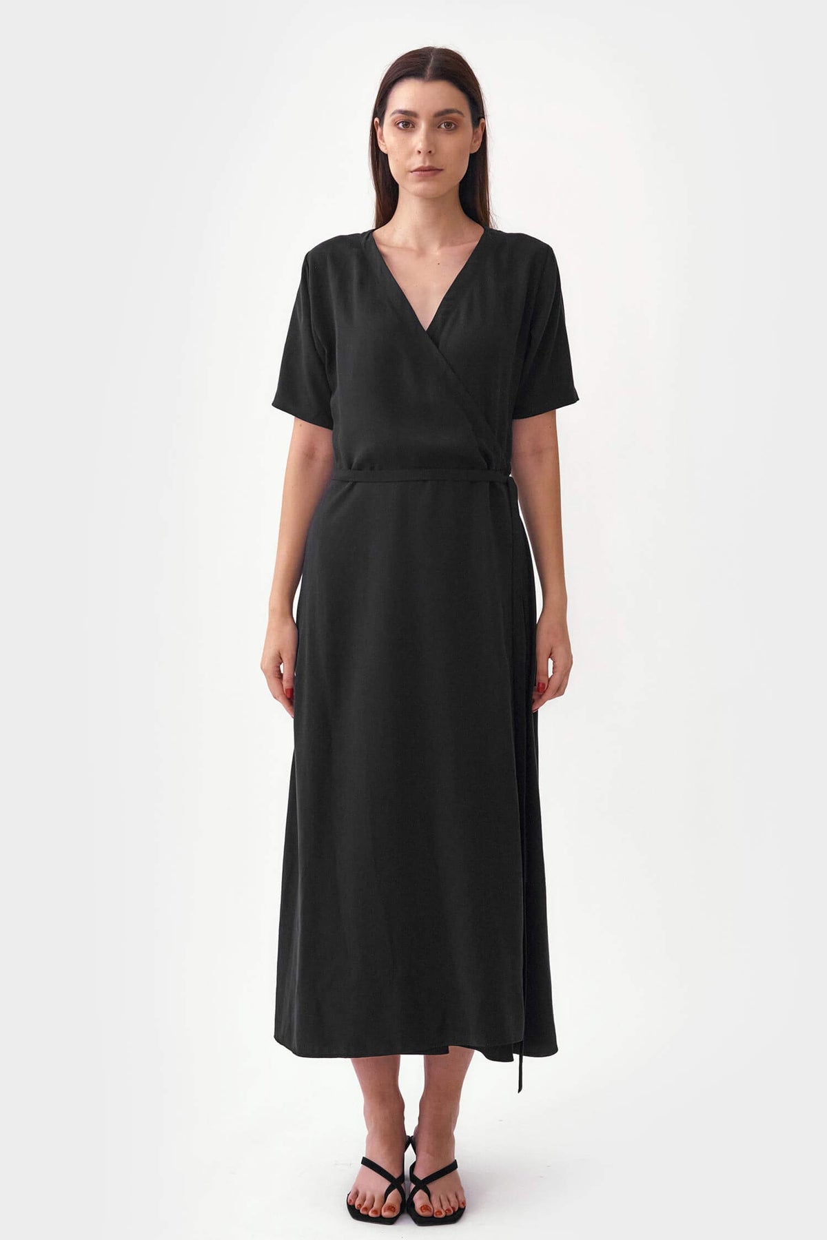 Tencel wrap dress