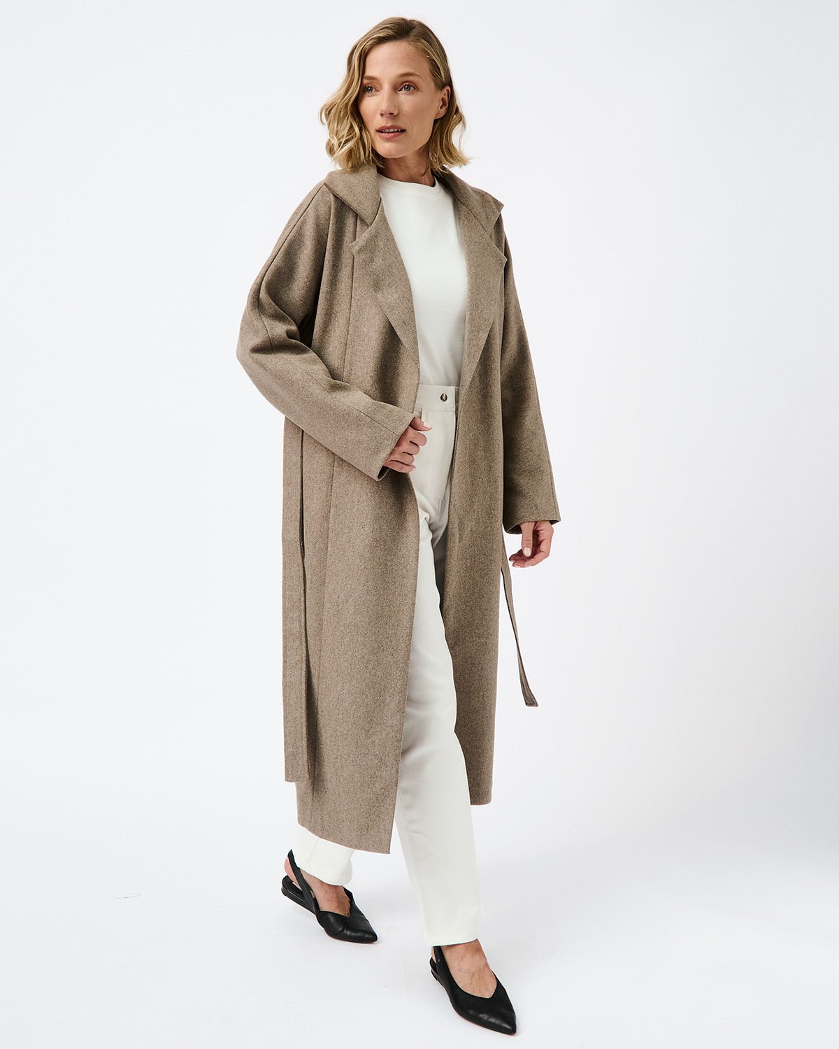 Oversized standing collar coat – Mila.Vert