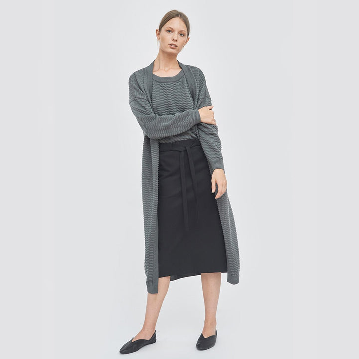 Sustainable Skirt with a belt _ Mila.Vert