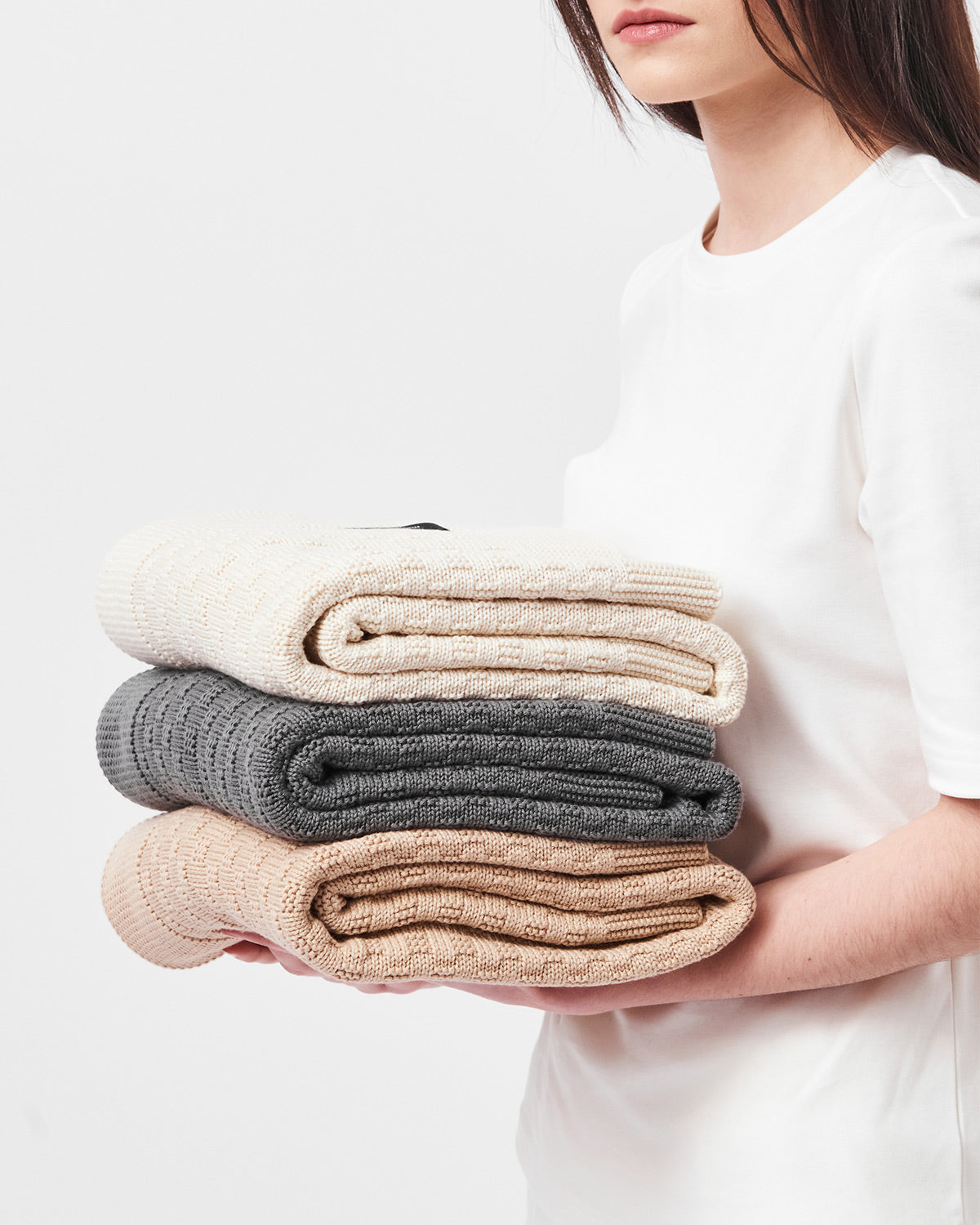 Organic cotton top knit blanket